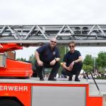 Behielten den Überblick: Wehrführer Stefan Birke (li.) und Pastor Christopher Fock