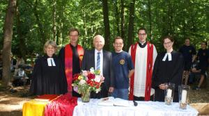 Freuten sich über die vielen Besucher (v.l.): Birgit Vočka, Christopher Fock, Hans Martin Konzelmann, Michael Schmult, Georg Bergner und Solveig Nebl-Bane