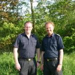 Freuten sich über die gelungene Veranstaltung: (v.l.) Klaas Seehaus, stellvertretender Wehrführer und Holger Rechter, Wehrführer der Freiwilligen Feuerwehr Ellerbek.