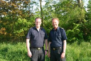 Freuten sich über die gelungene Veranstaltung: (v.l.) Klaas Seehaus, stellvertretender Wehrführer und Holger Rechter, Wehrführer der Freiwilligen Feuerwehr Ellerbek.