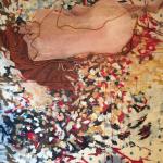 "Schweben" - Eitempera und Schellack auf Leinwand. Bild: Katharina Holstein-Sturm